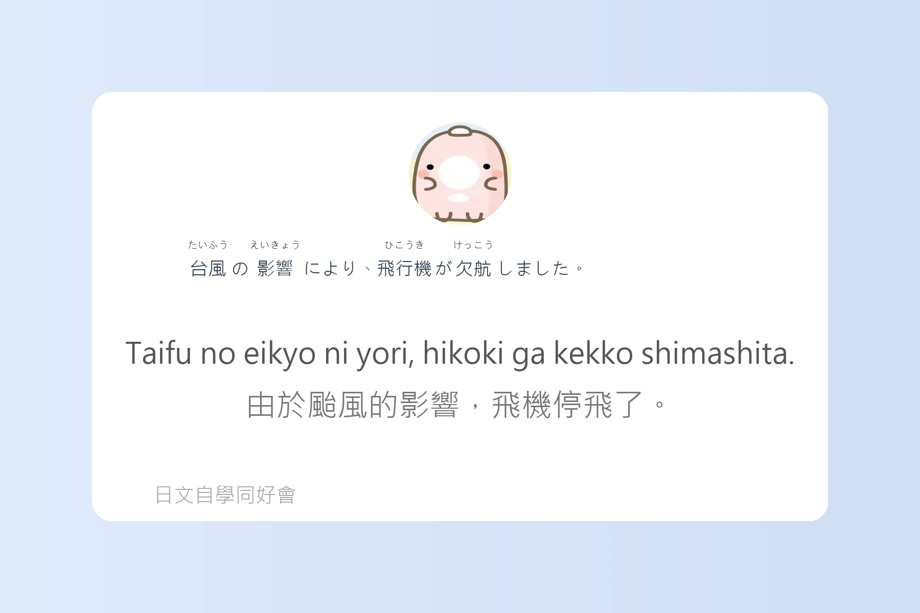JLPT常考N4日文學習卡片24