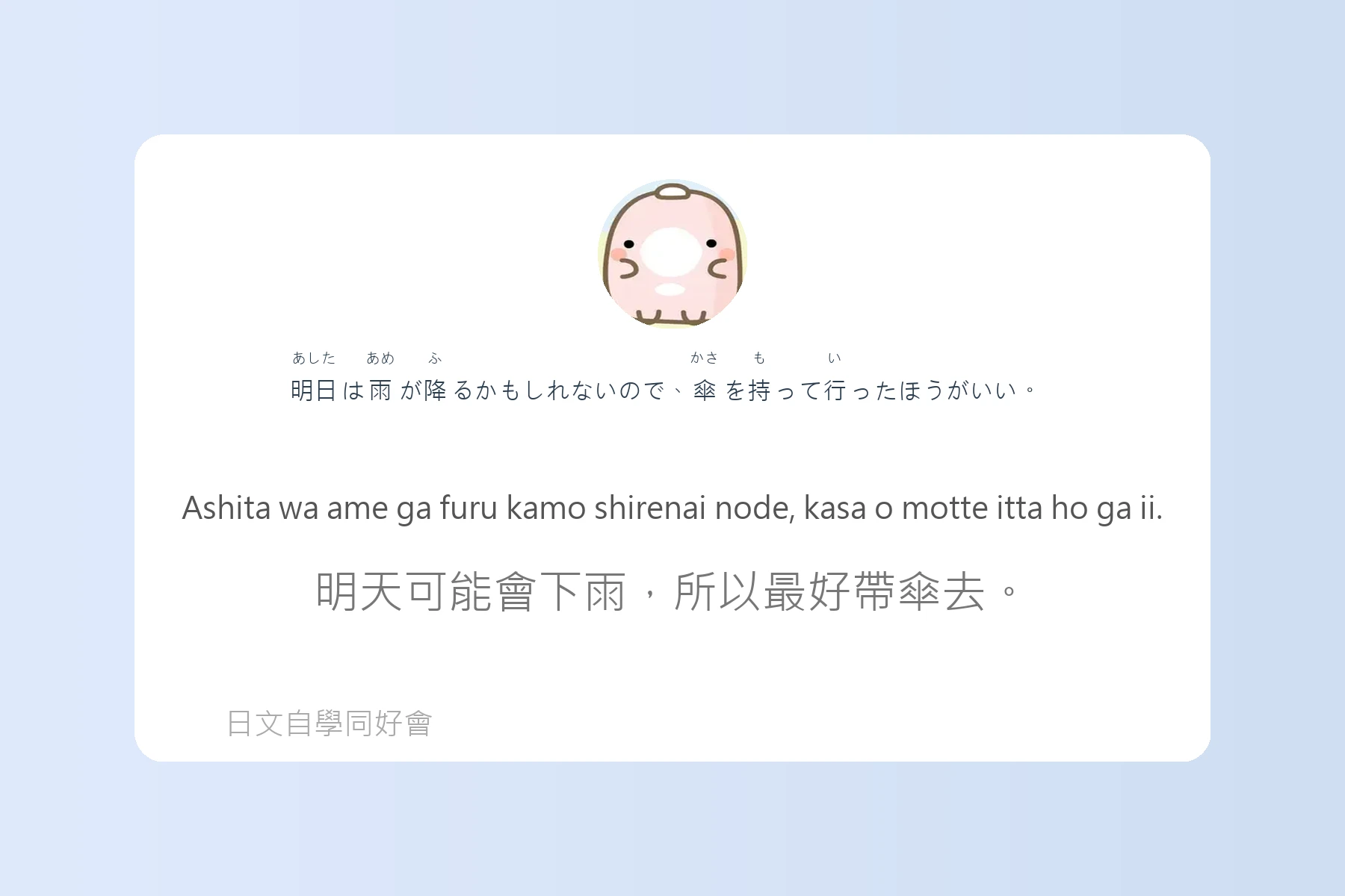 JLPT常考N4日文學習卡片52