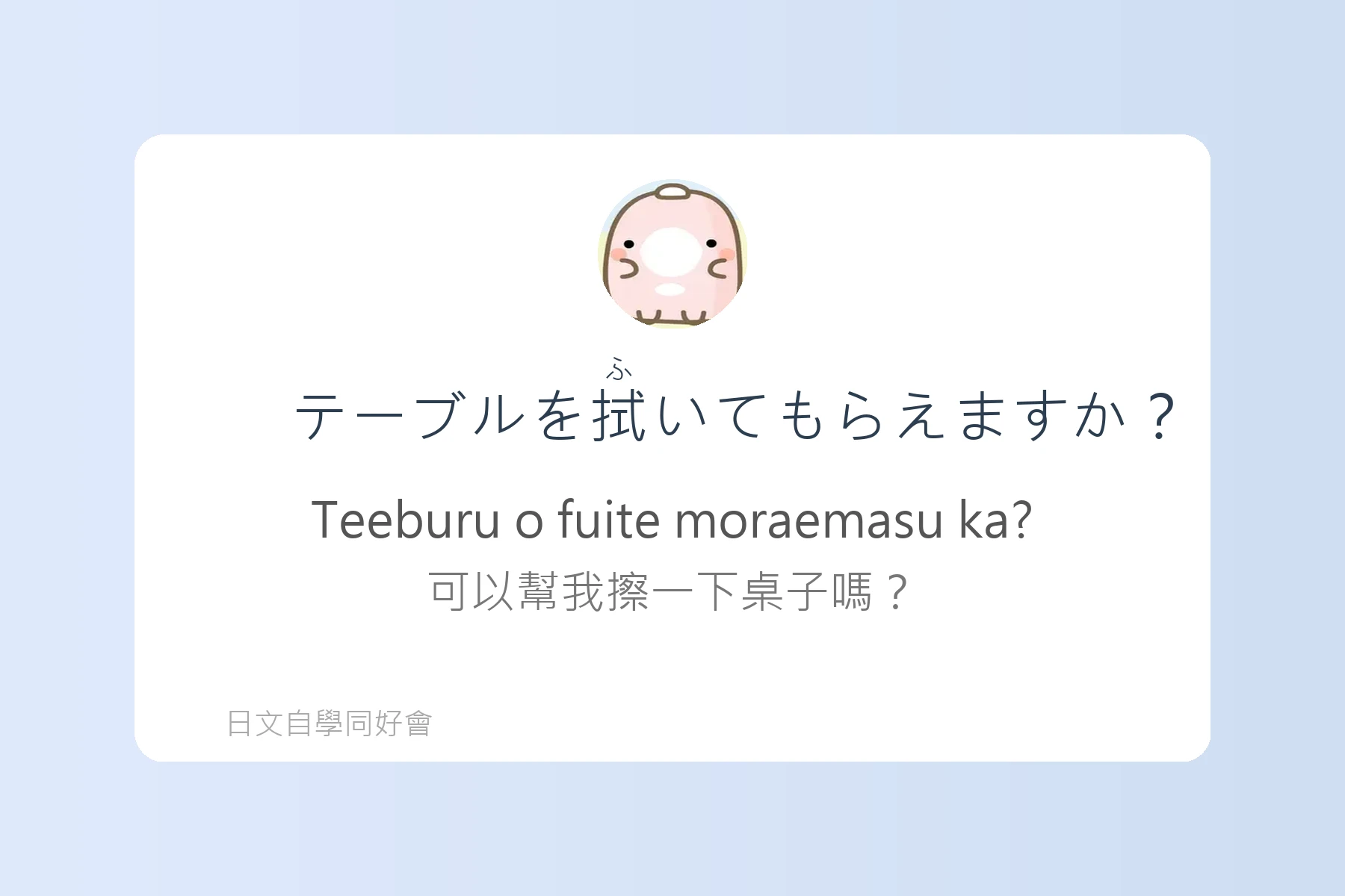 日本美食點餐必學句型卡片77