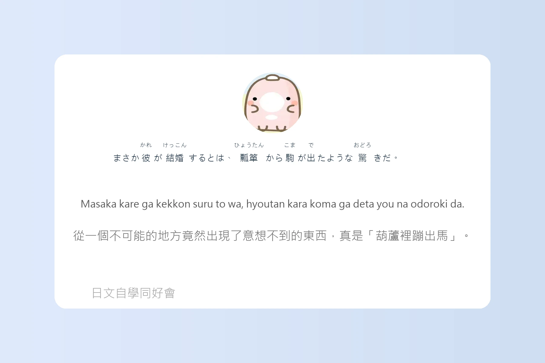 日本語慣用語與俗語例句整理卡片77