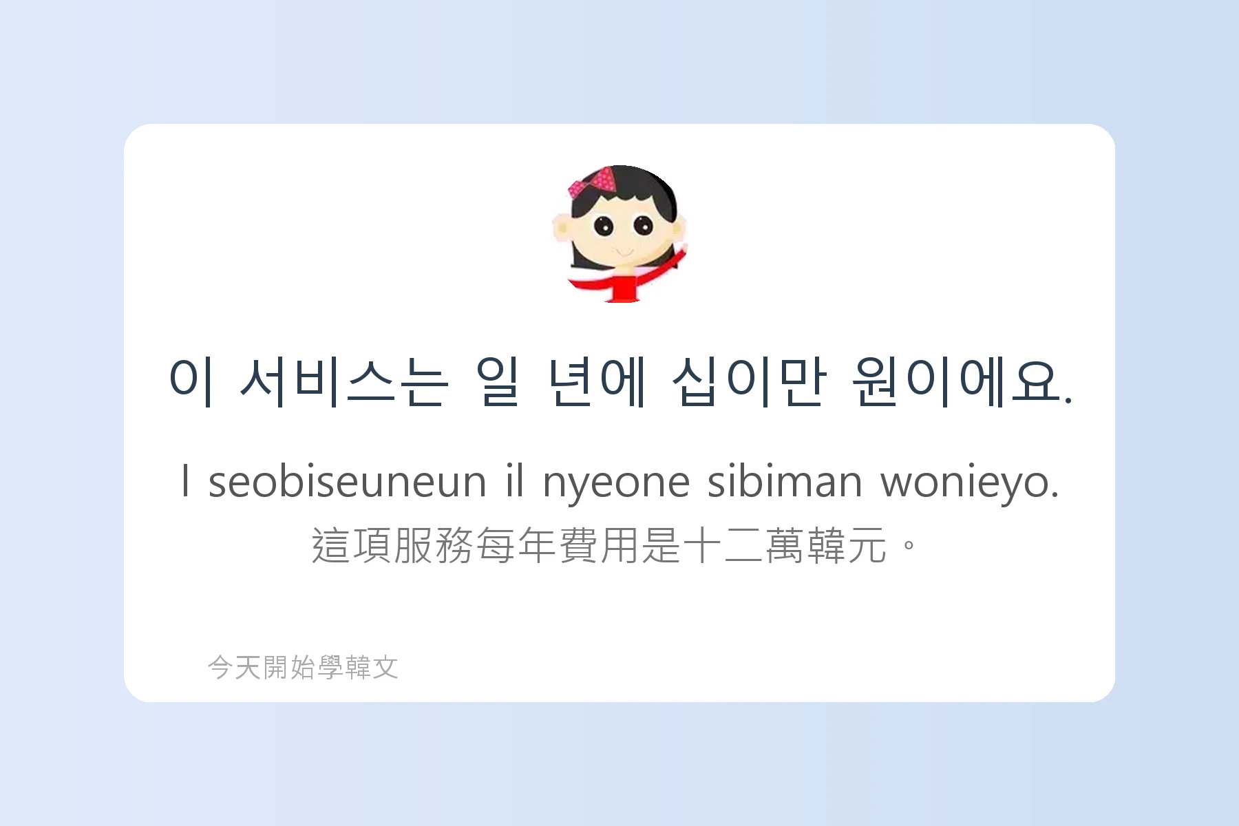 韓文數字與時間說法卡片85